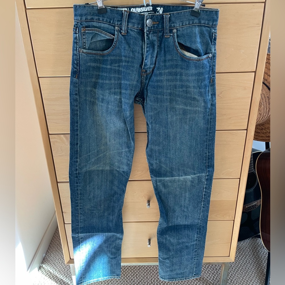 30x32, Revolver Vintage Cracked Straight-Fit Jeans